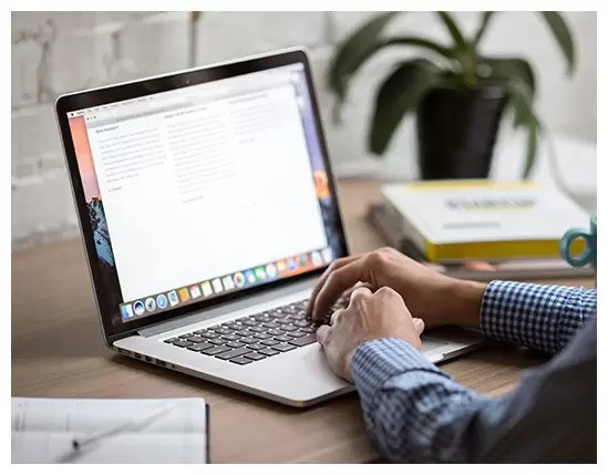 A person working on laptop