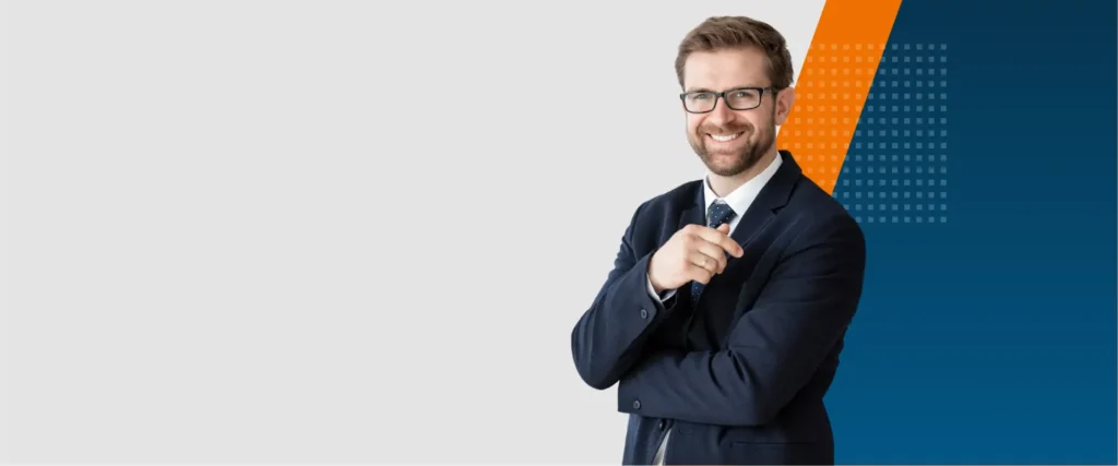 A cheerful individual with glasses