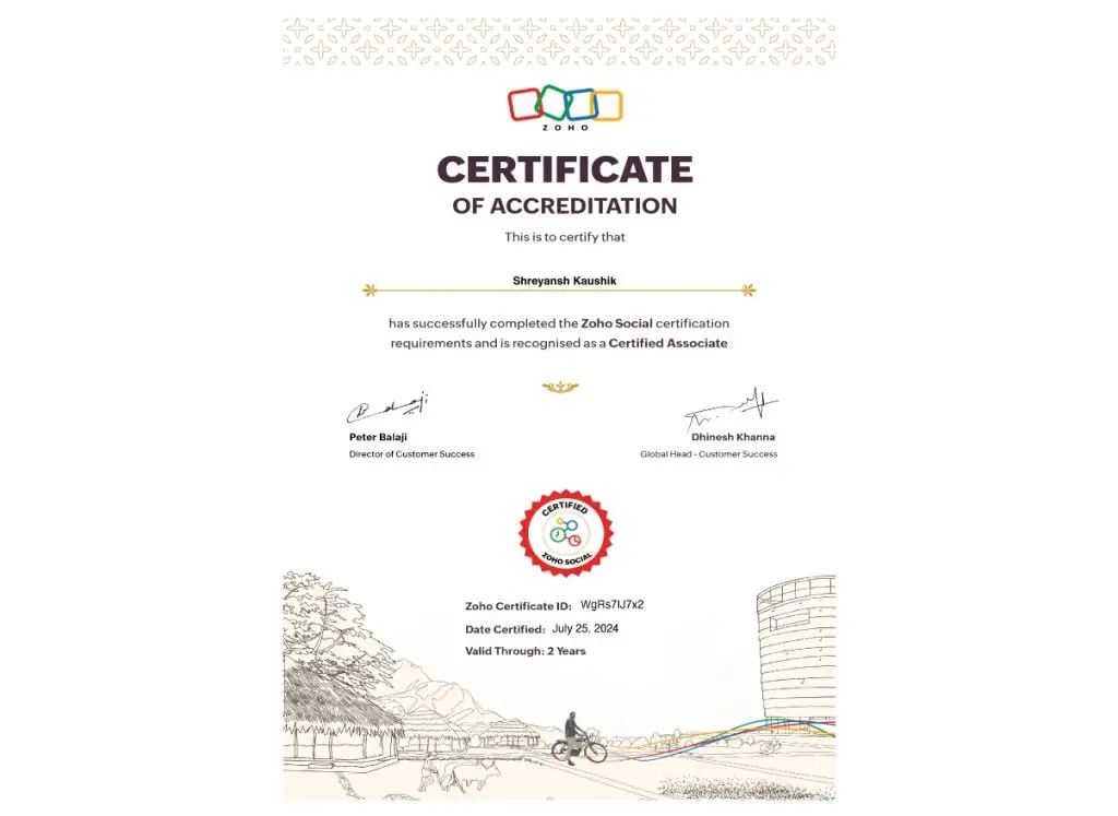 zoho certification