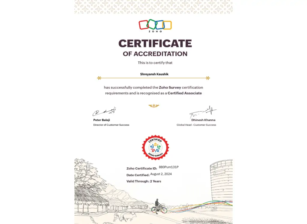 A Zoho certification