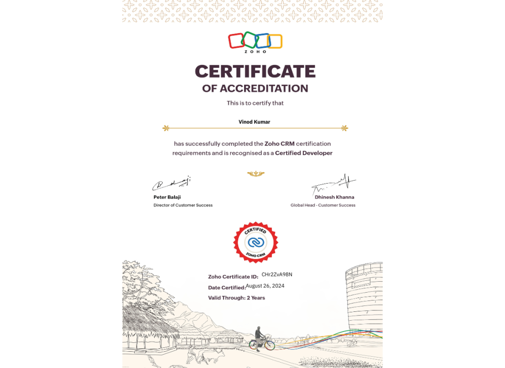 Zoho certification