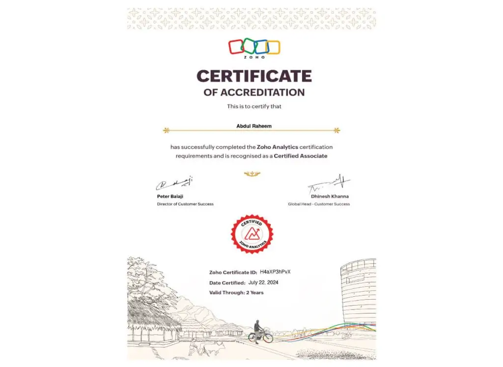 zoho certification